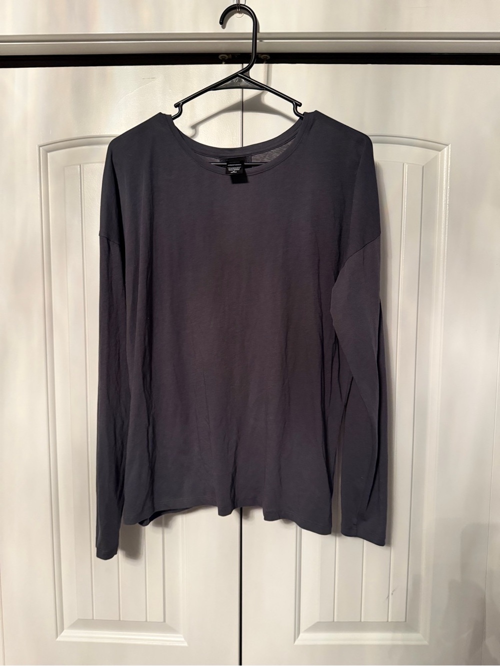 Victoria's Secret Long Sleeve Crewneck Top - Dark Gray